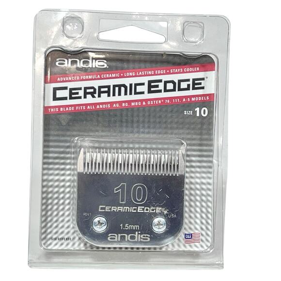 Andis CeramicEdge Steel Pet Clipper Blade Size 10 1/16"-Inch Cut - Picture 1 of 3